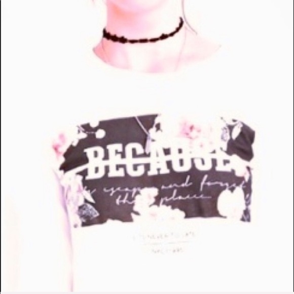 Forever 21 White BECAUSE ITS NEVER TO LATE Tee New - Picture 6 of 15